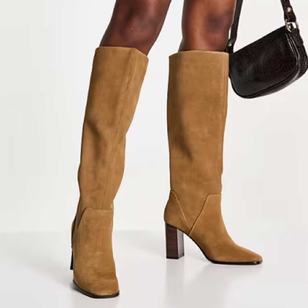 Mango Knee High Suede Boots